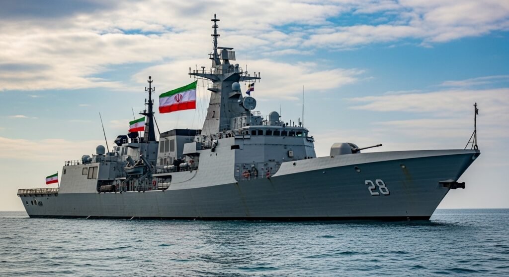 Iranian warship Discover patrolling Gulf waters during daytime