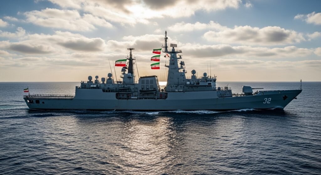 Close-up of Discover’s deck and radar systems at sea